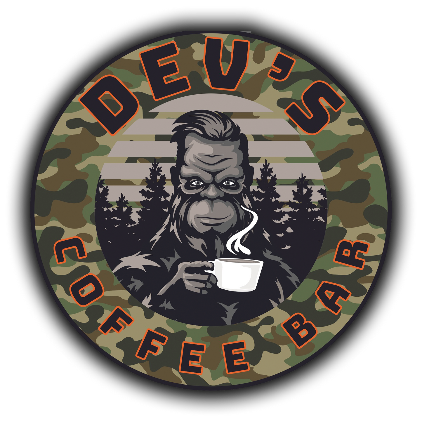 Camo Squatch Sticker